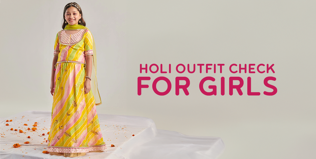 holi outfit for girls - banner