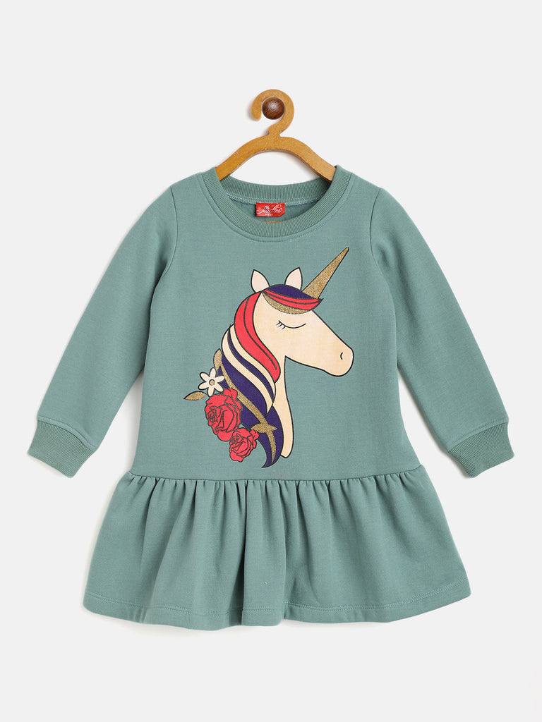 Pspeaches Green Fit Blend Dress (SD-GREEN CAT)