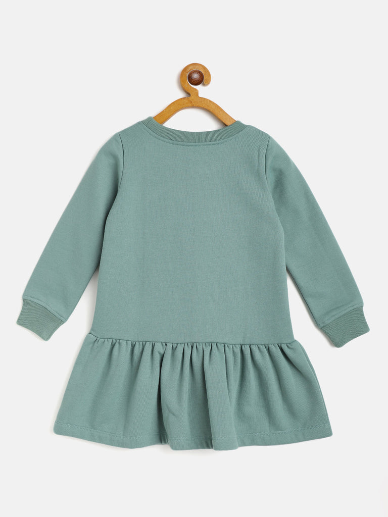 Pspeaches Green Fit Blend Dress (SD-GREEN CAT)