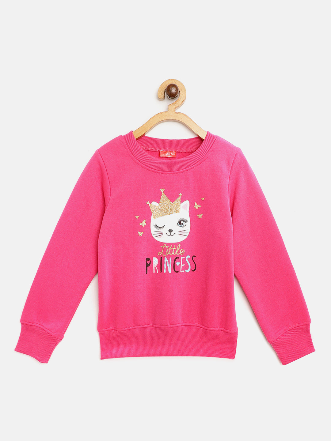 Pspeaches Girls Pink Kitty Sweatshirt (SW-PINK KITTY)