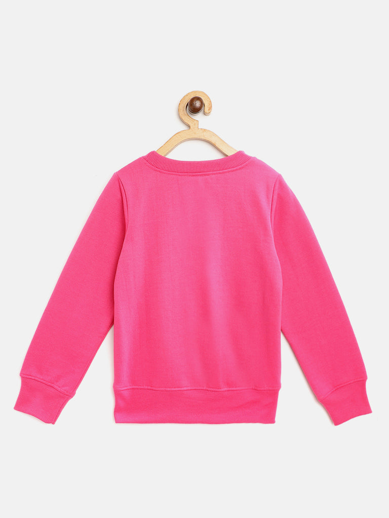 Pspeaches Girls Pink Kitty Sweatshirt (SW-PINK KITTY)