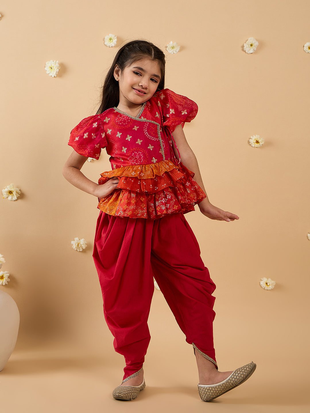 2-Piece Chanderi Kurta And Dhoti Set (DH25006101)