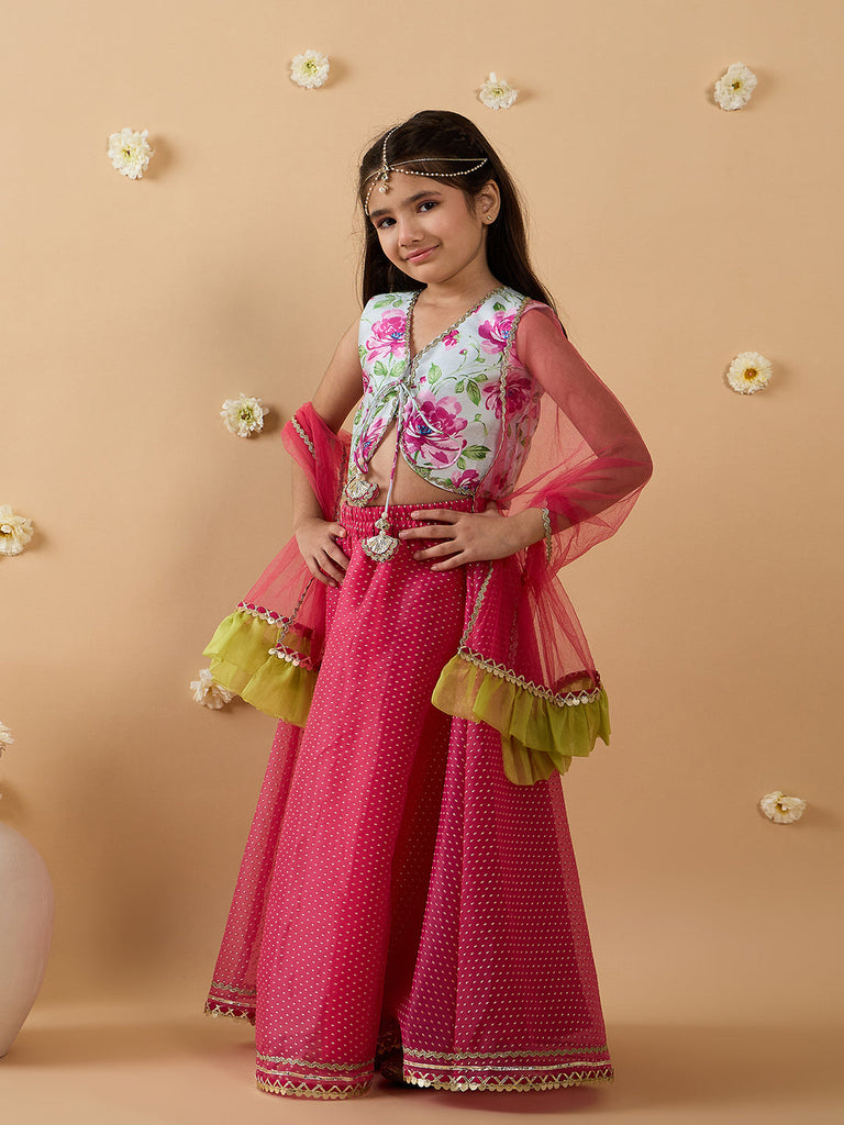 3-Piece Magenta Lehenga, Choli And Dupatta (L25012723)