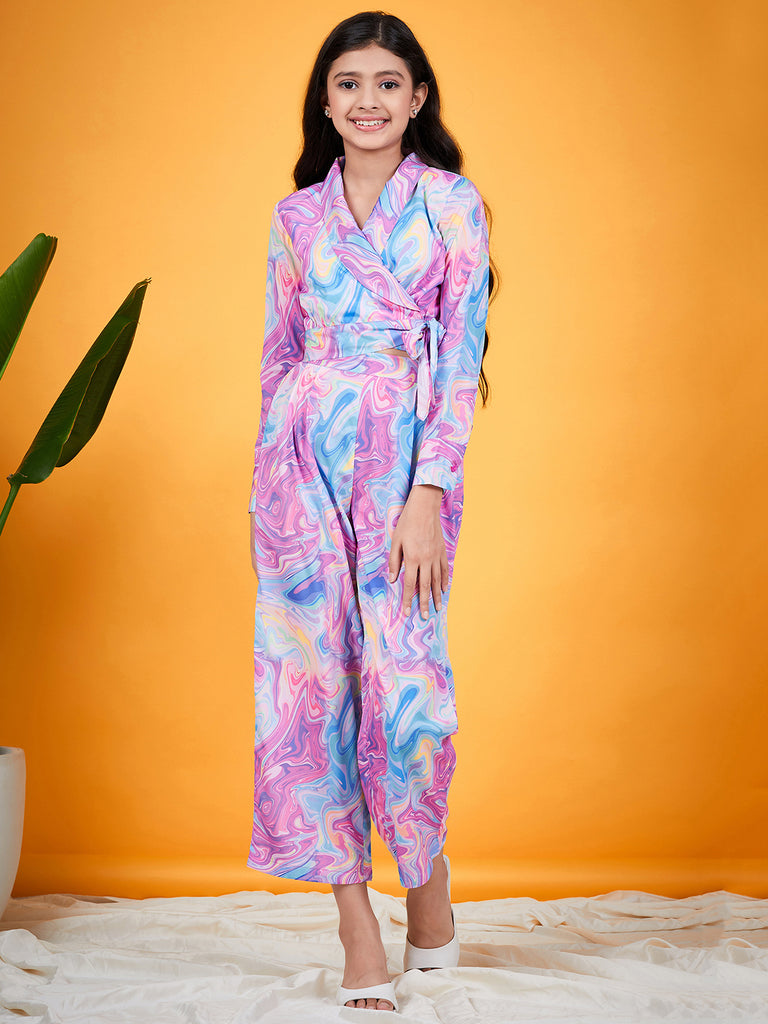 Girls Printed Top with Trousers (s-multimarbel)